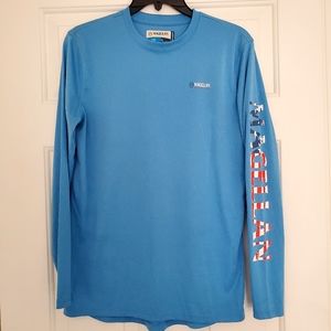 EUC Women's Magellan Long Sleeve Fishing Shirt Blue Americana, S